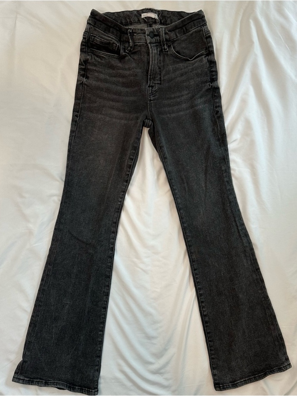 Good American Washed Black Wide-Leg Jeans